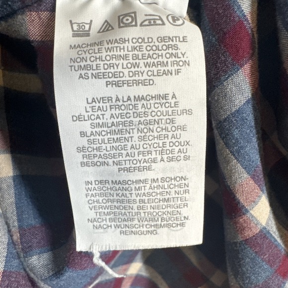 J.Crew Mens Medium Blue Maroon Plaid Button Down Shirt 100% Cotton - Picture 8 of 9